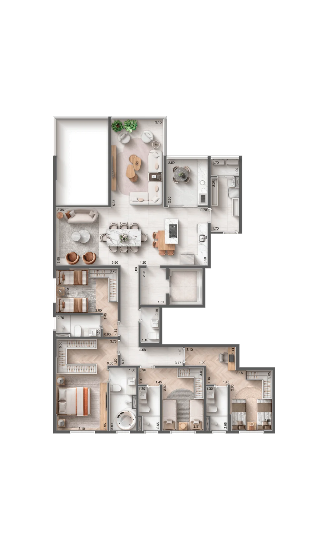 171m2 - 4 suites - 3 vagas